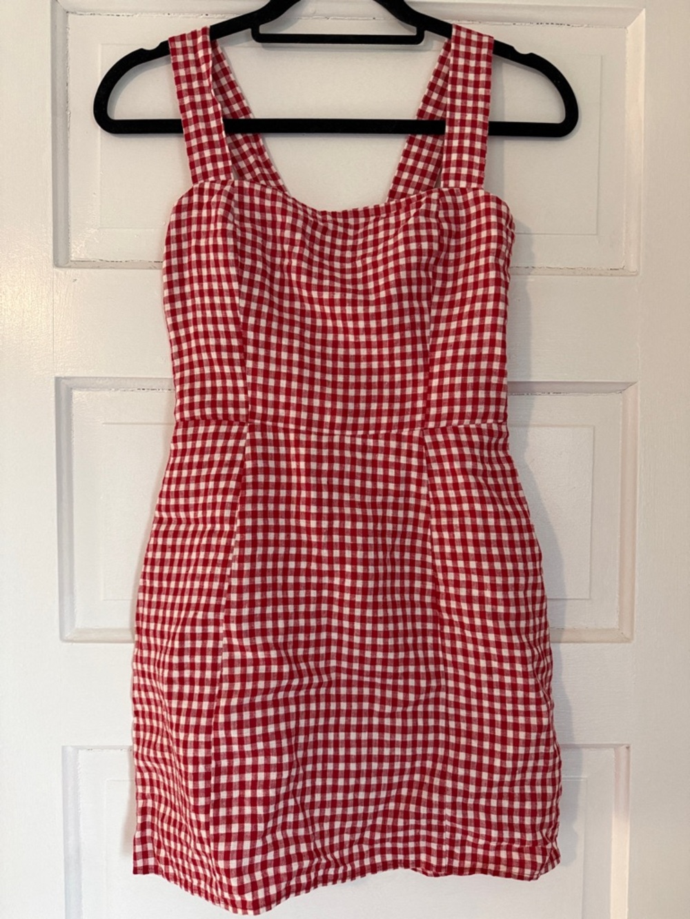 Reformation Red Gingham Mini Dress